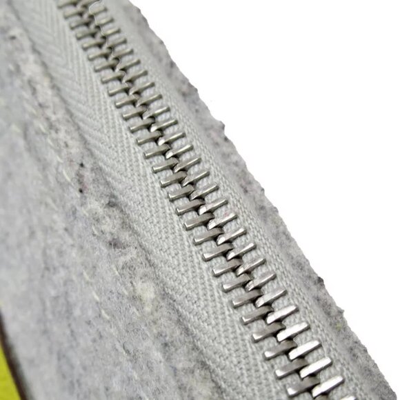 HERMES TooDoo Clutchbag gray x navy x yellow felt/VeauEpsom Leather - Picture 11 of 13